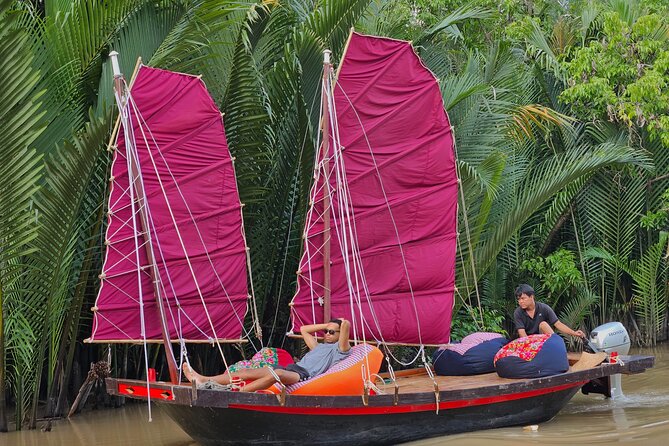 Ben Tre: Scooter, Culture, Sailboat and Mekong Food (Half Day) - Nhơn Thạnh scooter riding: countryside views with a safety-first setup