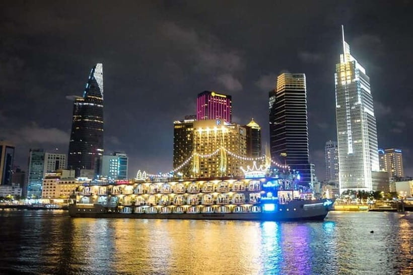 Experience Dinner On Luxury Cruise Along Saigon River - The one-hour Saigon River ride with city lights overhead
