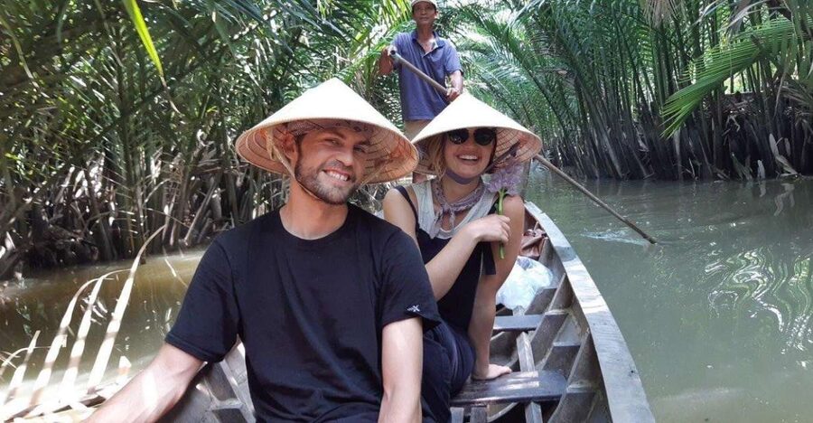 From Ho Chi Minh: Explore Mekong Delta & Vinh Trang Pagoda - Countryside canal rowing and tuk tuk streets