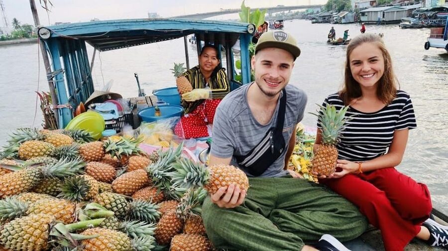 From Ho Chi Minh: Mekong Delta 3-day w Tra Su Forest - Day 3: Cái Răng floating market, Trúc Lâm Zen Monastery, and Mỹ Khánh village
