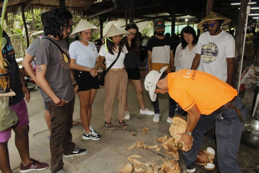 HCM: Mekong Delta, My Tho & Ben Tre Coconut Village - Coconut canals by hand-rowed sampan, the part that feels most local