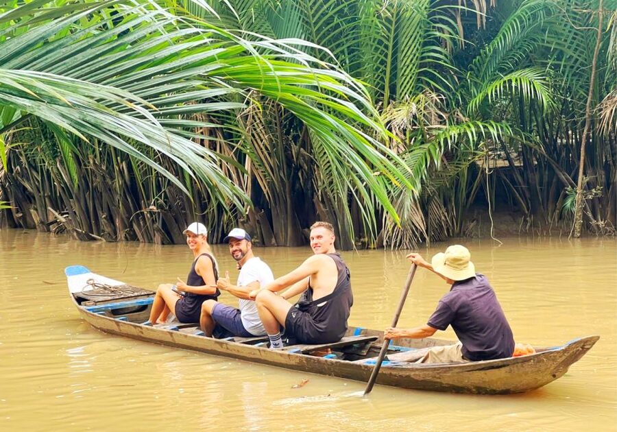 HCMC: Mekong Delta Less-Touristy One-Day Tour to Ben Tre - Boats on the Mekong and through coconut canals