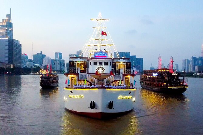 Indochina Queen Dinner Cruise on Saigon River - The Saigon River cruise segment: about one hour of lights and motion