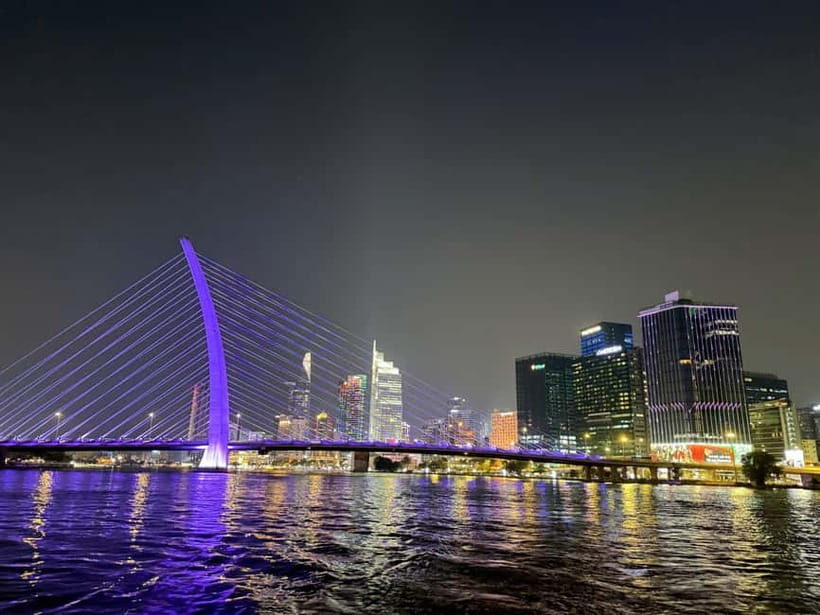Saigon riverfront at blue hour