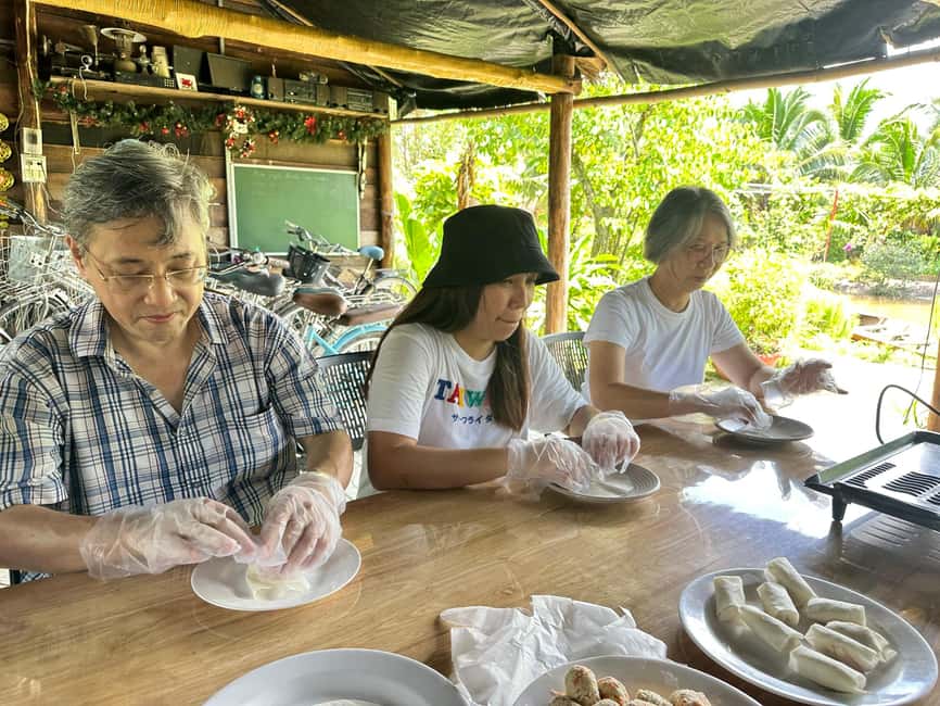 Mekong Day Trip Group 12pax Explore Bicycle & Cooking Class - Tien River cruise, Đàn Ca Tài Tử, and sampans through small canals