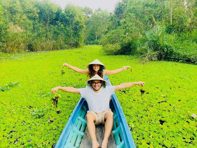 Nature reservation and Floating Market - Climbing the observatory tower for birdsong and panoramic views