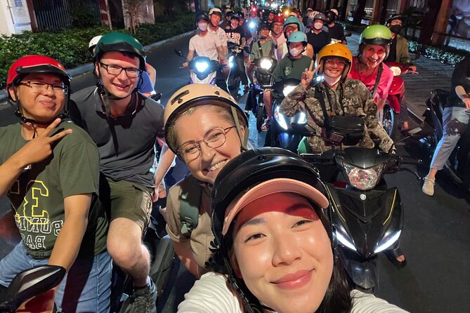 Private Discover Saigon Hidden Spots on Night Motorbike Adventure - District 10: baguette, beer, then flower market romance
