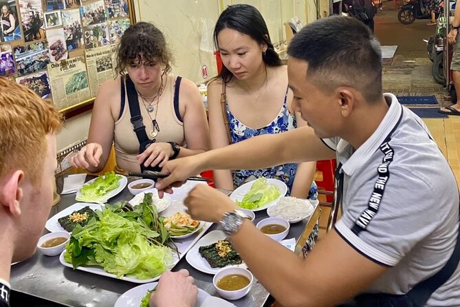 Private Saigon Ultimate Street Food & Motorbike Experience - District 3 bo la lot: betel leaf beef with serious local flavor
