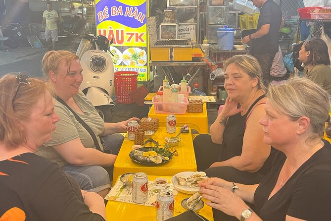 Private Street Food Discovery by Cyclo at Night in Ho Chi Minh - The food you get: Bun Bo Hue, Banh Trang Nuong, and grilled bites