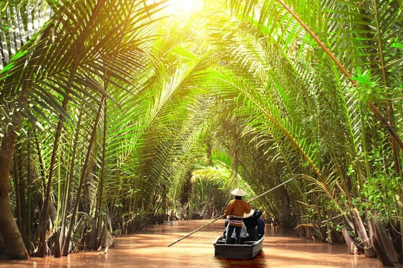 Private Vinh Trang Pagoda & Mekong Delta from Ho Chi Minh - A Local Home Stop: Honey Tea, Tropical Fruit, Coconut Candy, and Lunch
