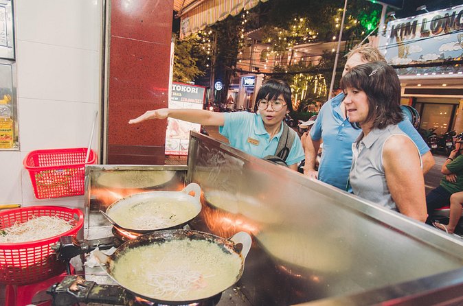 Saigon After Dark Night Tour by Scooter + 7 tastings - The food plan: 7 tastings, beer, and a dessert finish