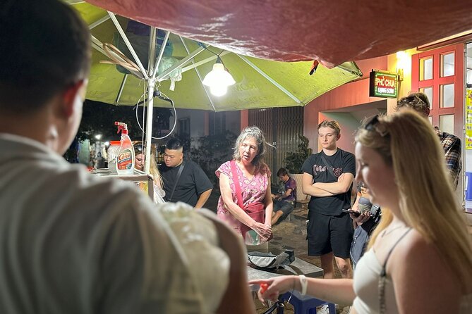 Saigon Night Walking Food Tour - 100% No Tourist - Banh mi nuong sa te and grilled rice paper you may not find on your own