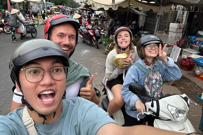 Saigon Private/Small Group Walking Food Tour with 13 Tastings - District 10 specialties: making banh xèo and learning herbs