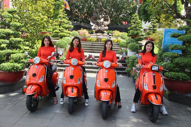 The Insider's Saigon With Female Ao Dai Riders Vespa 4,5 Hours - Flower market, Chinatown detours, and the Binh Tay stop